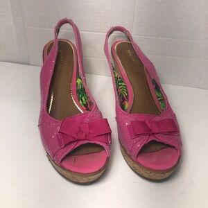 Sperry Pink Wedge Sandals